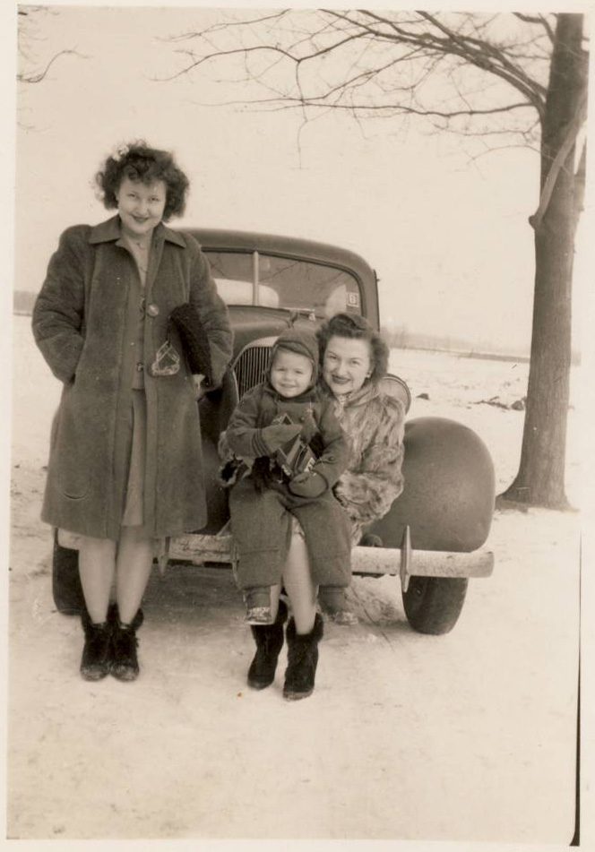 Aunts Estelle (R) and Olga (L) with Jimmy